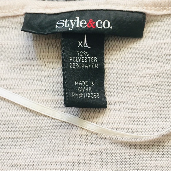 Style & Co top beautiful flower design - Picture 8 of 8